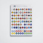 Wooden Flag Sticky Pins