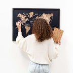 3D Wooden Panel World Map Terra