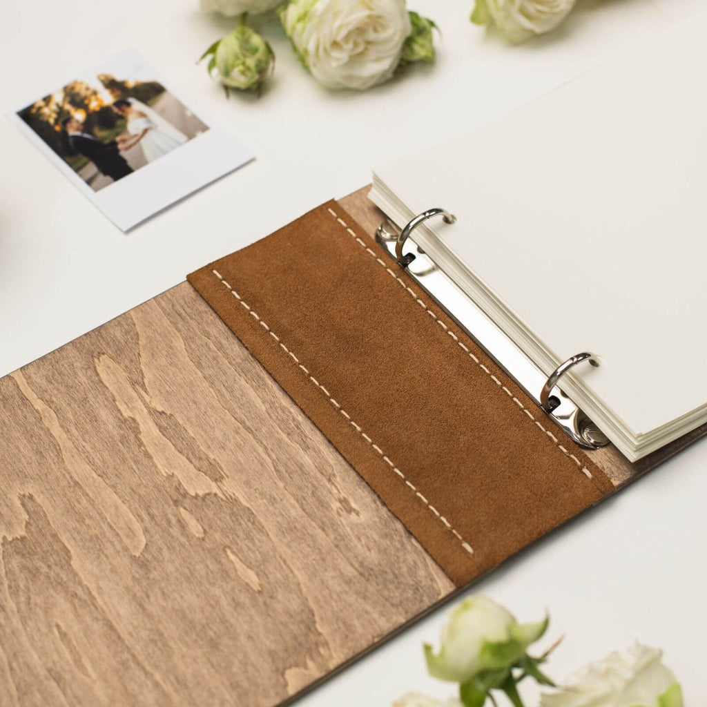 photo book with leather