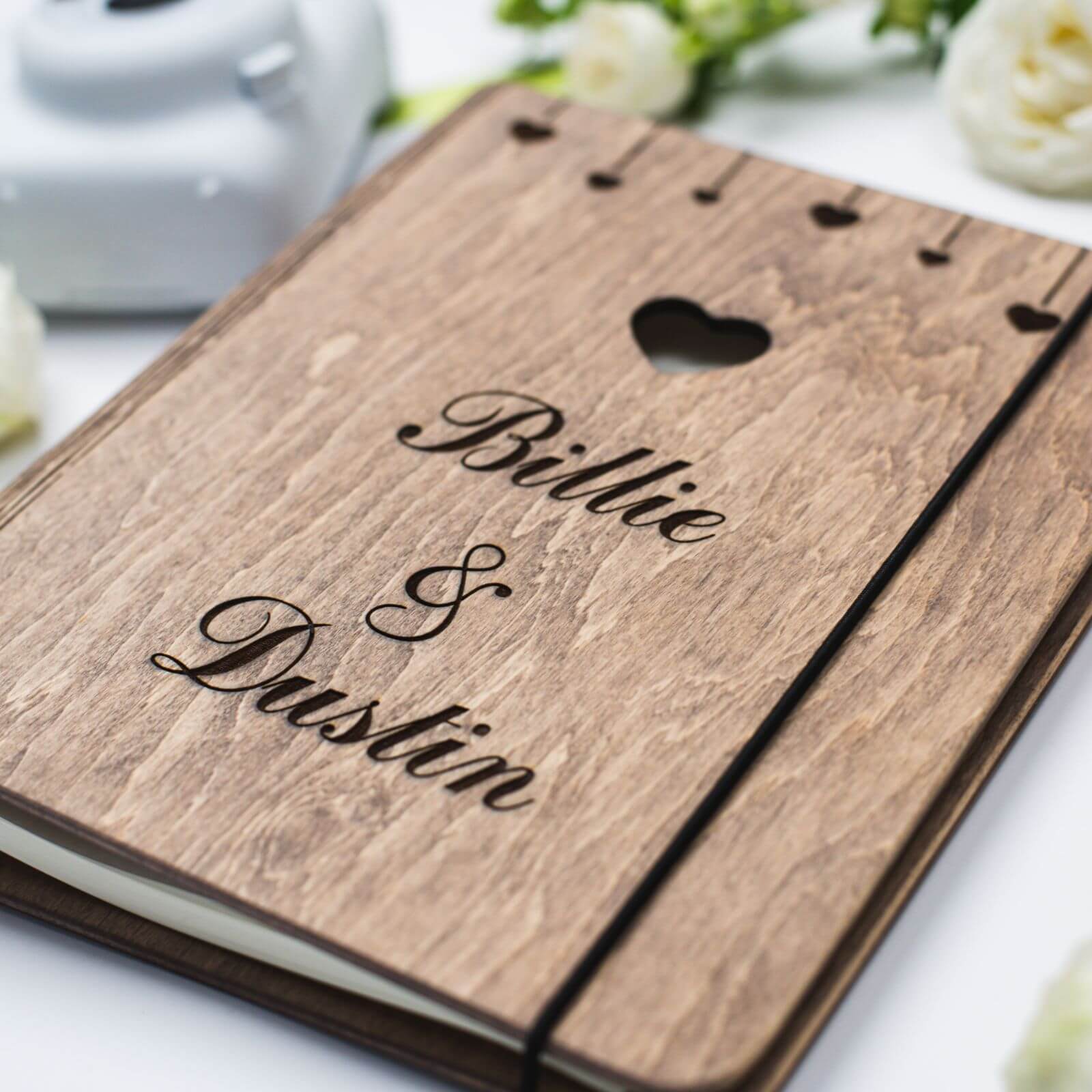 wooden memory album