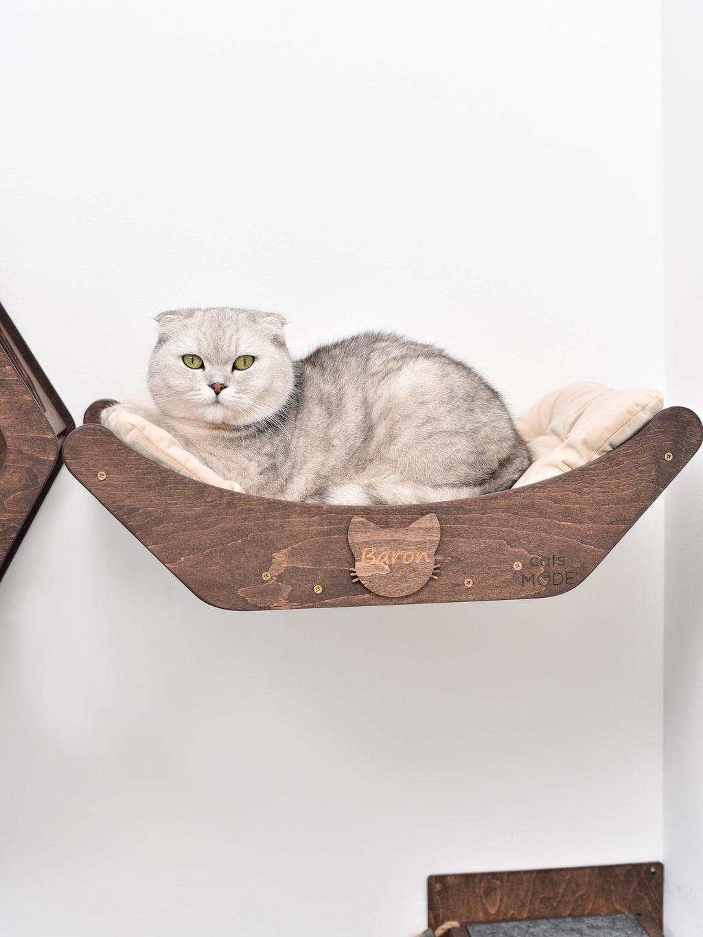 Wall Hexagon Cat House Set 2 Felt +bridge + Basket for Cats