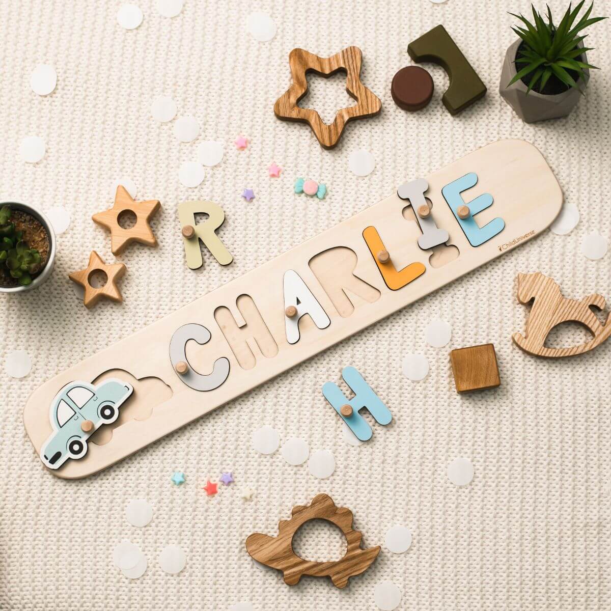 personalized wooden name puzzle