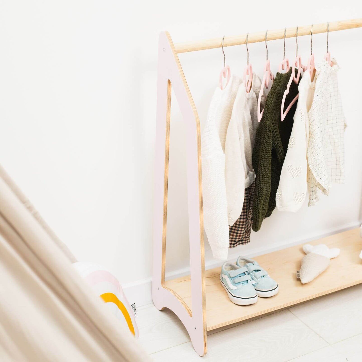 baby wooden clothes rail