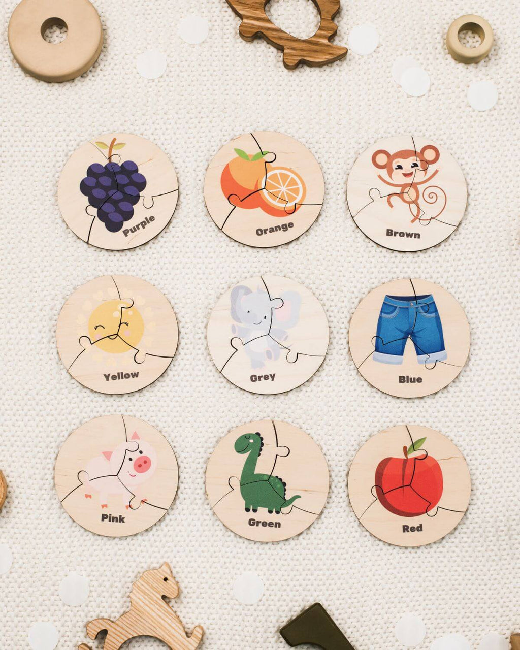fruits round kids set