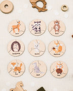 set fruits wooden