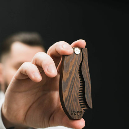 Wooden Beard Comb - Skeleton