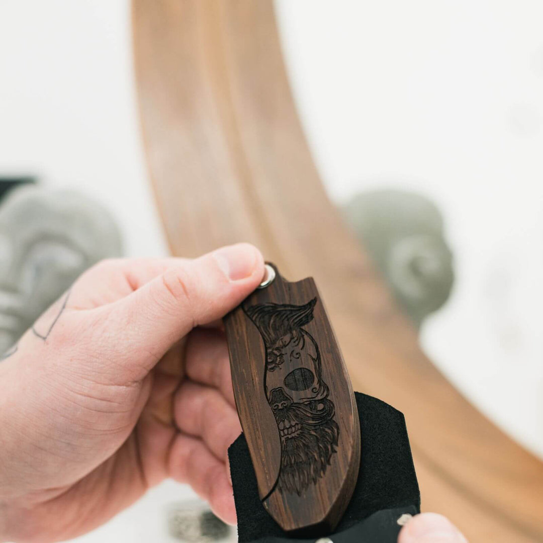 Wooden Beard Comb - Skeleton