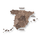 Wooden Map of Spain – Dark Walnut