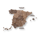 Wooden Map of Spain – Dark Walnut