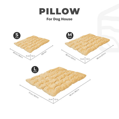 Dog House Pillow - Yellow