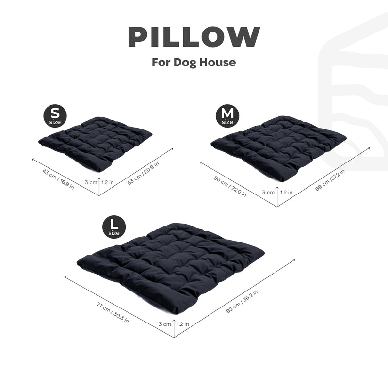 Dog House Pillow -  Black