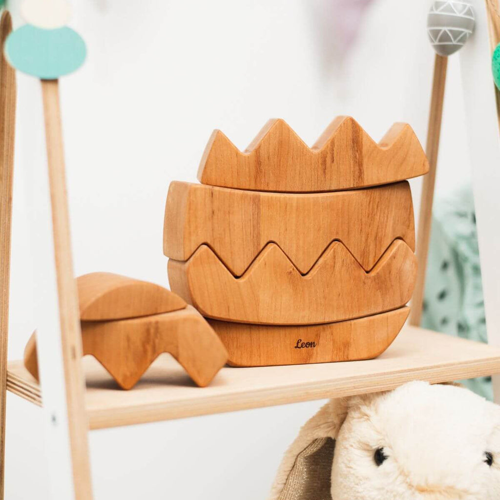 wooden puzzle egg