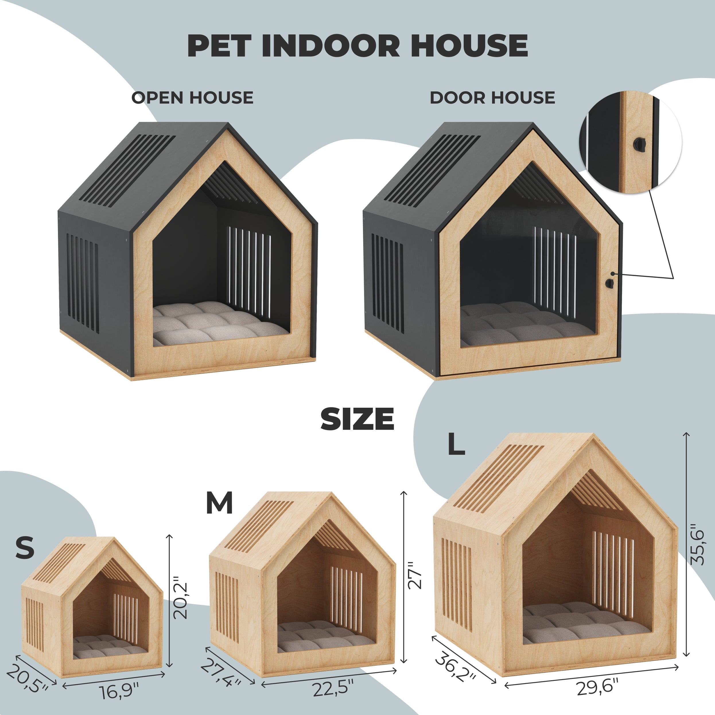Pets house with door