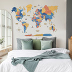 2D Wooden World Map Indie