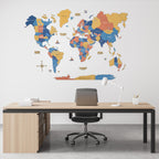 2D Wooden World Map Indie