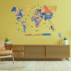 2D Wooden World Map Indie