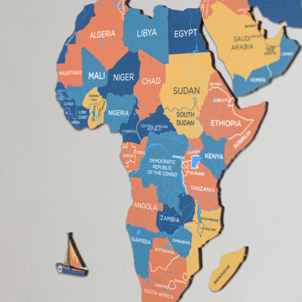 2D Wooden World Map Indie