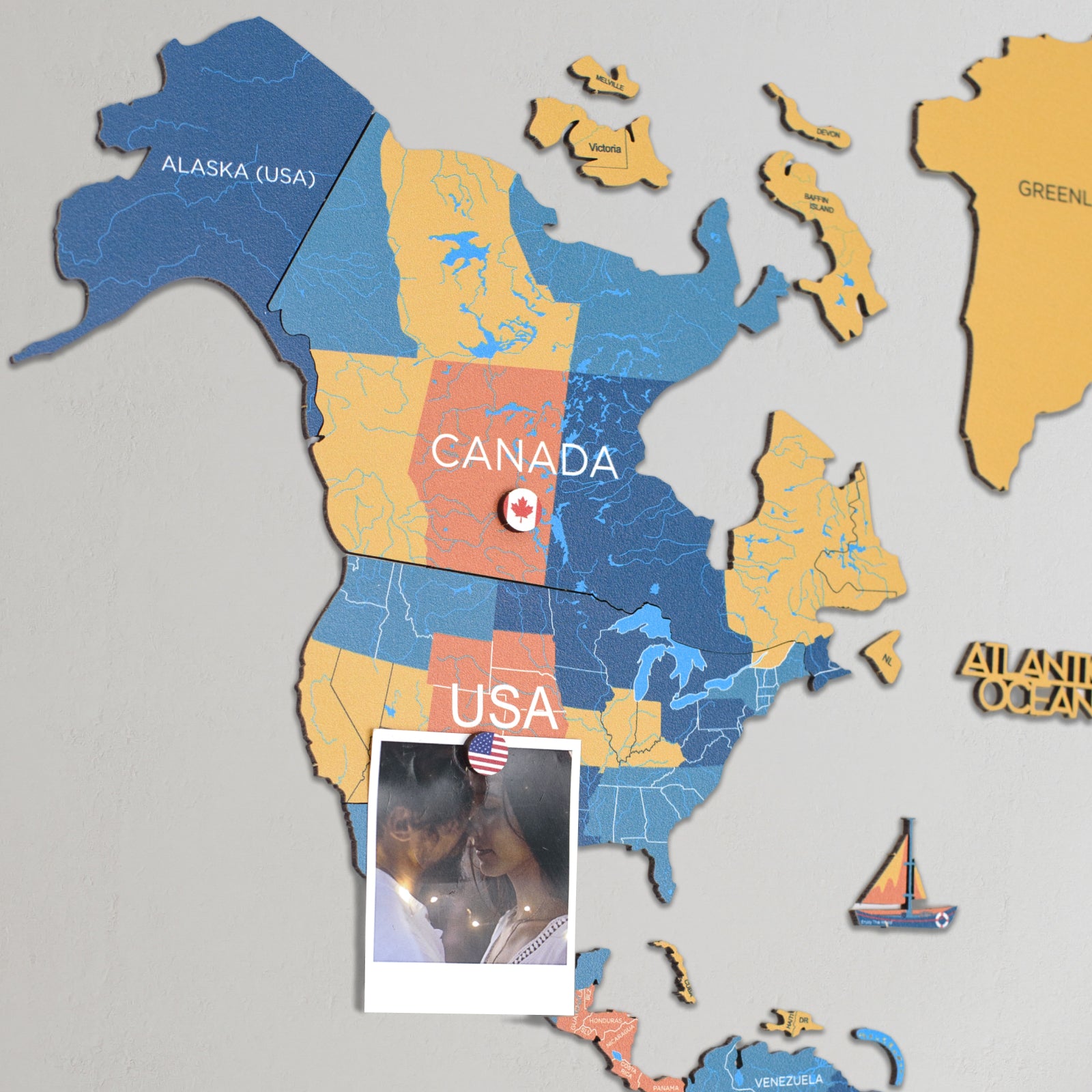 2D Wooden World Map Indie