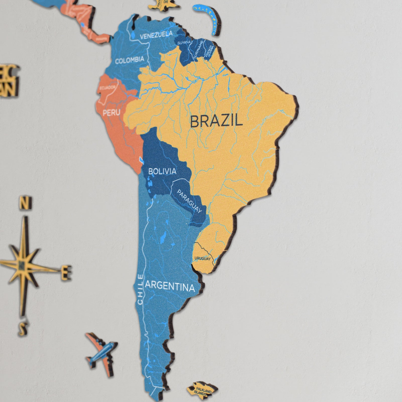 2D Wooden World Map Indie