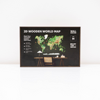 2D Wooden World Map Physical