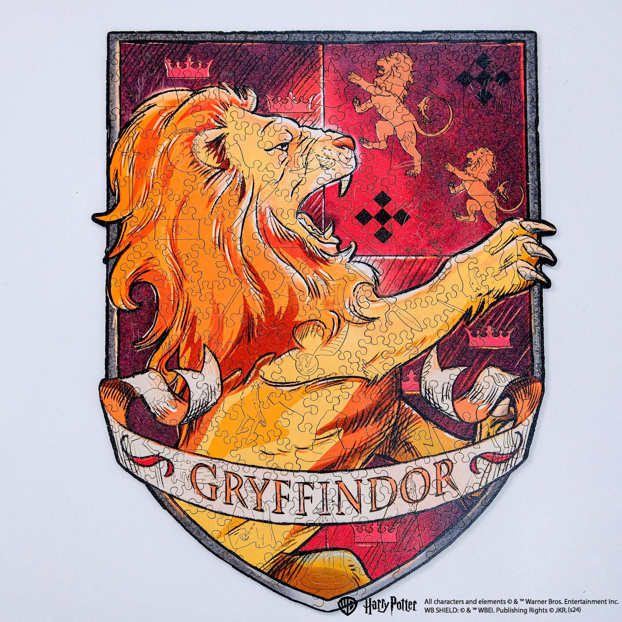 wooden harry potter crest