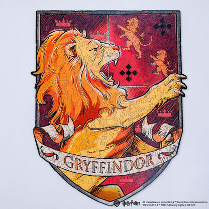 wooden harry potter crest