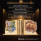 Harry Potter Bookends - Hogwarts in Bloom by Enjoy The Wood 