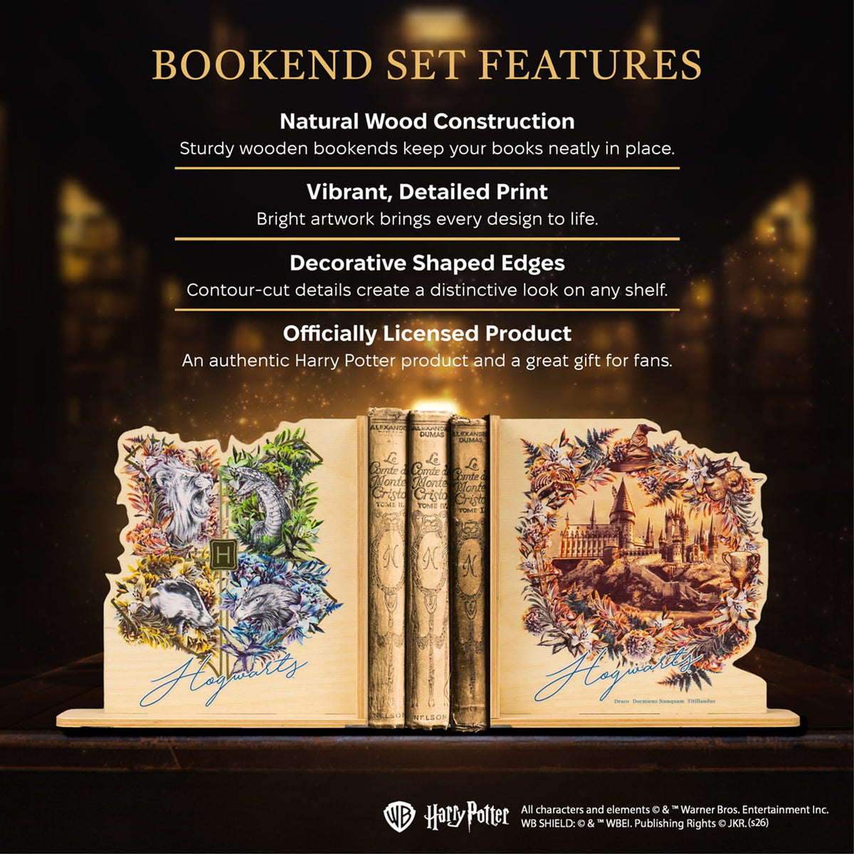 Harry Potter Bookends - Hogwarts in Bloom by Enjoy The Wood 