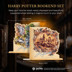 Harry Potter Bookends - Hogwarts in Bloom by Enjoy The Wood 