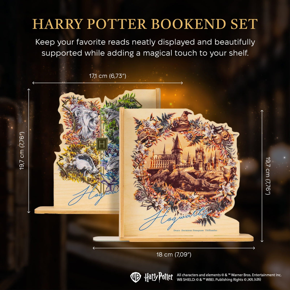 Harry Potter Bookends - Hogwarts in Bloom by Enjoy The Wood 