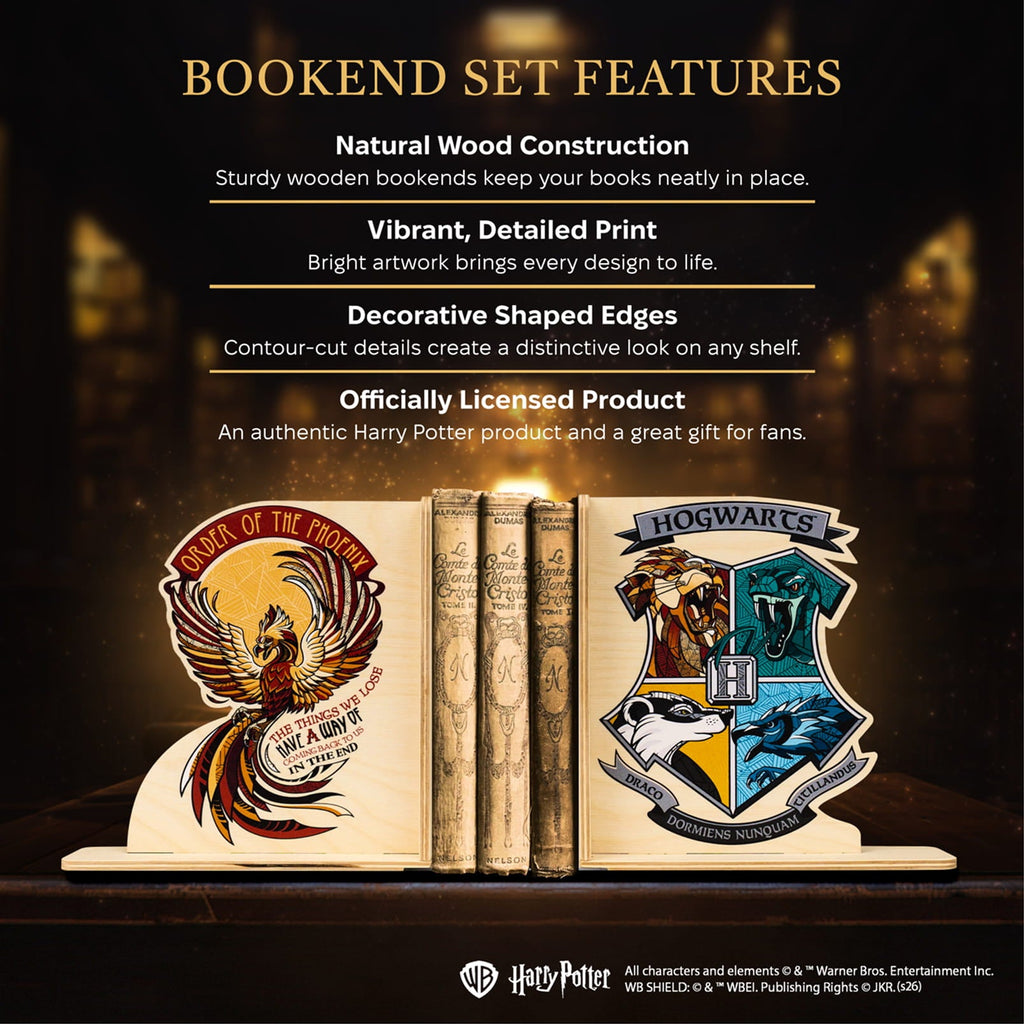 Harry Potter Bookends - Hogwarts Crest by Enjoy The Wood 