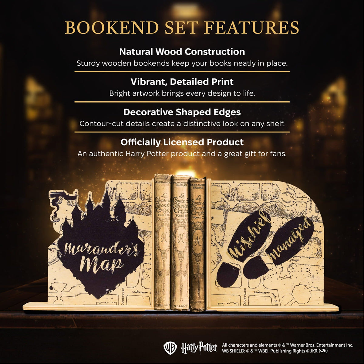 Harry Potter Bookends - The Marauder’s Map by Enjoy The Wood 