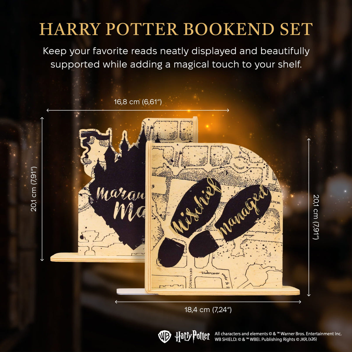 Harry Potter Bookends - The Marauder’s Map by Enjoy The Wood 