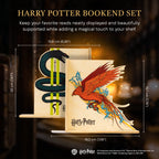 Harry Potter Bookends - Serpent & Phoenix by Enjoy The Wood 