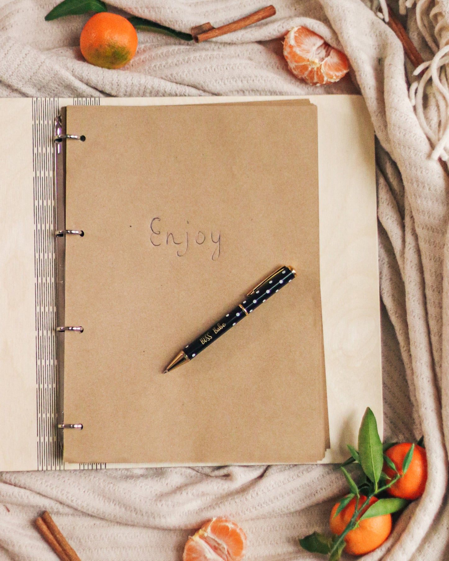 Custom Wooden Cover Notebook A5
