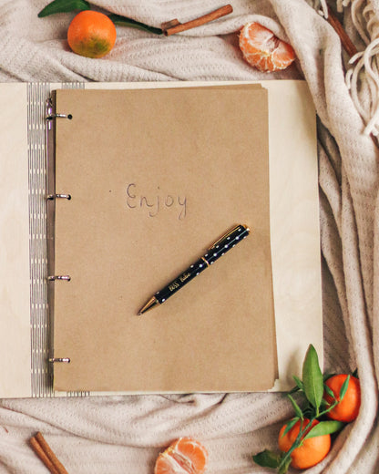 Custom Wooden Cover Notebook A5