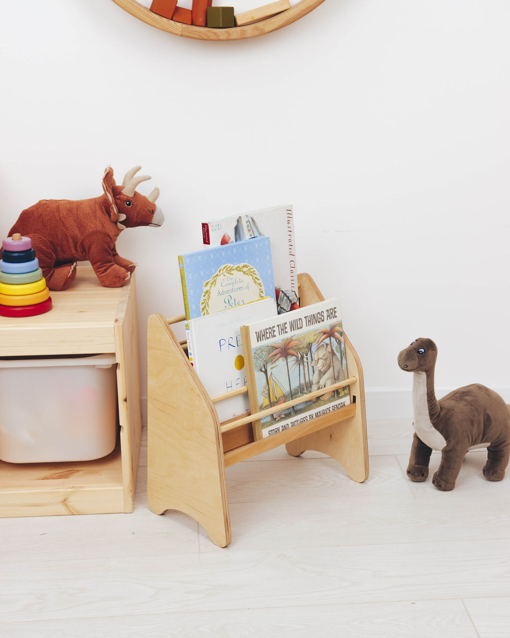 woody bookshelf