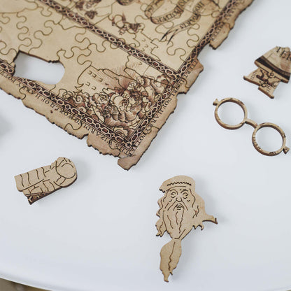 Wooden Jigsaw Puzzle Marauder's Map
