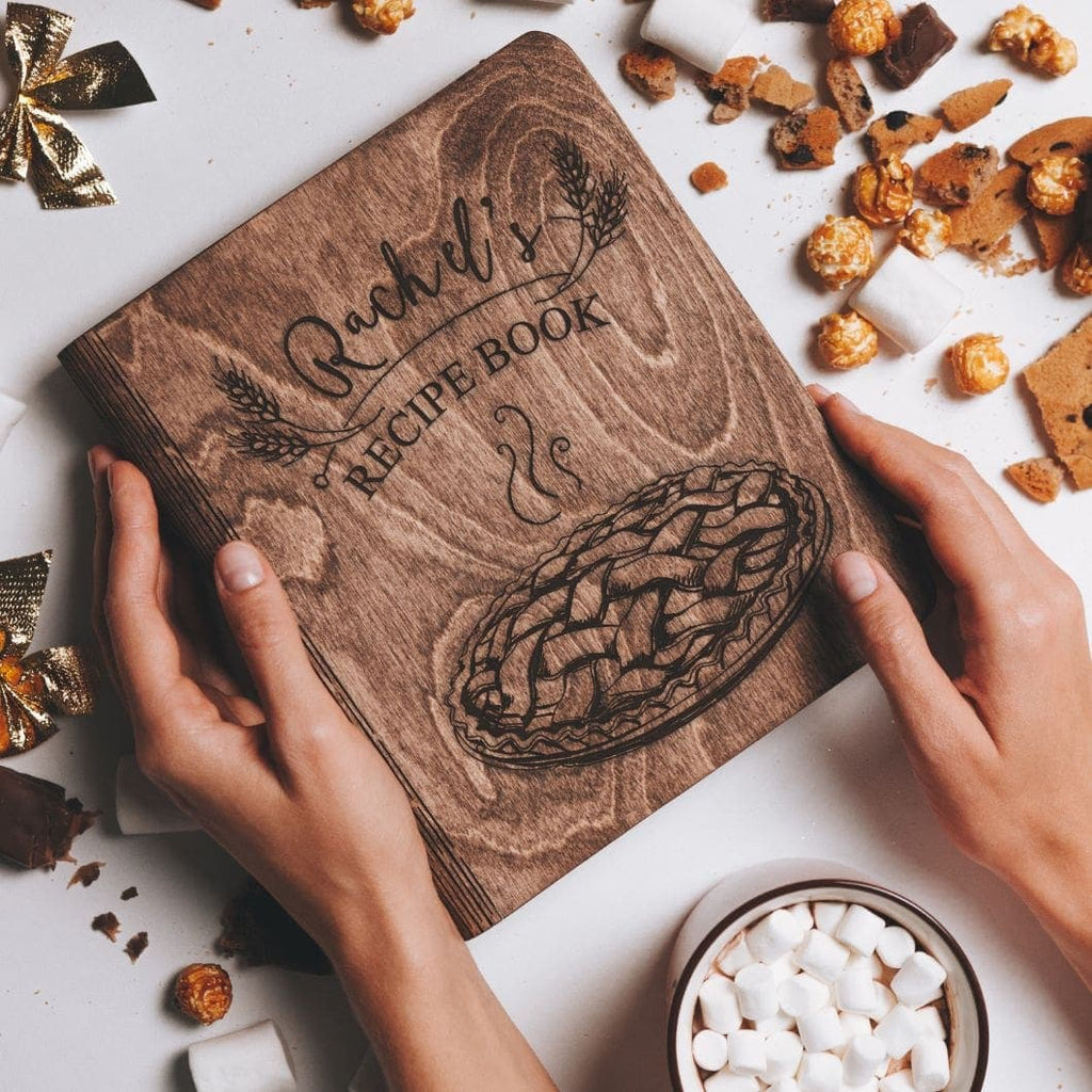 Wooden Recipe Book Pie by EnjoyTheWood 