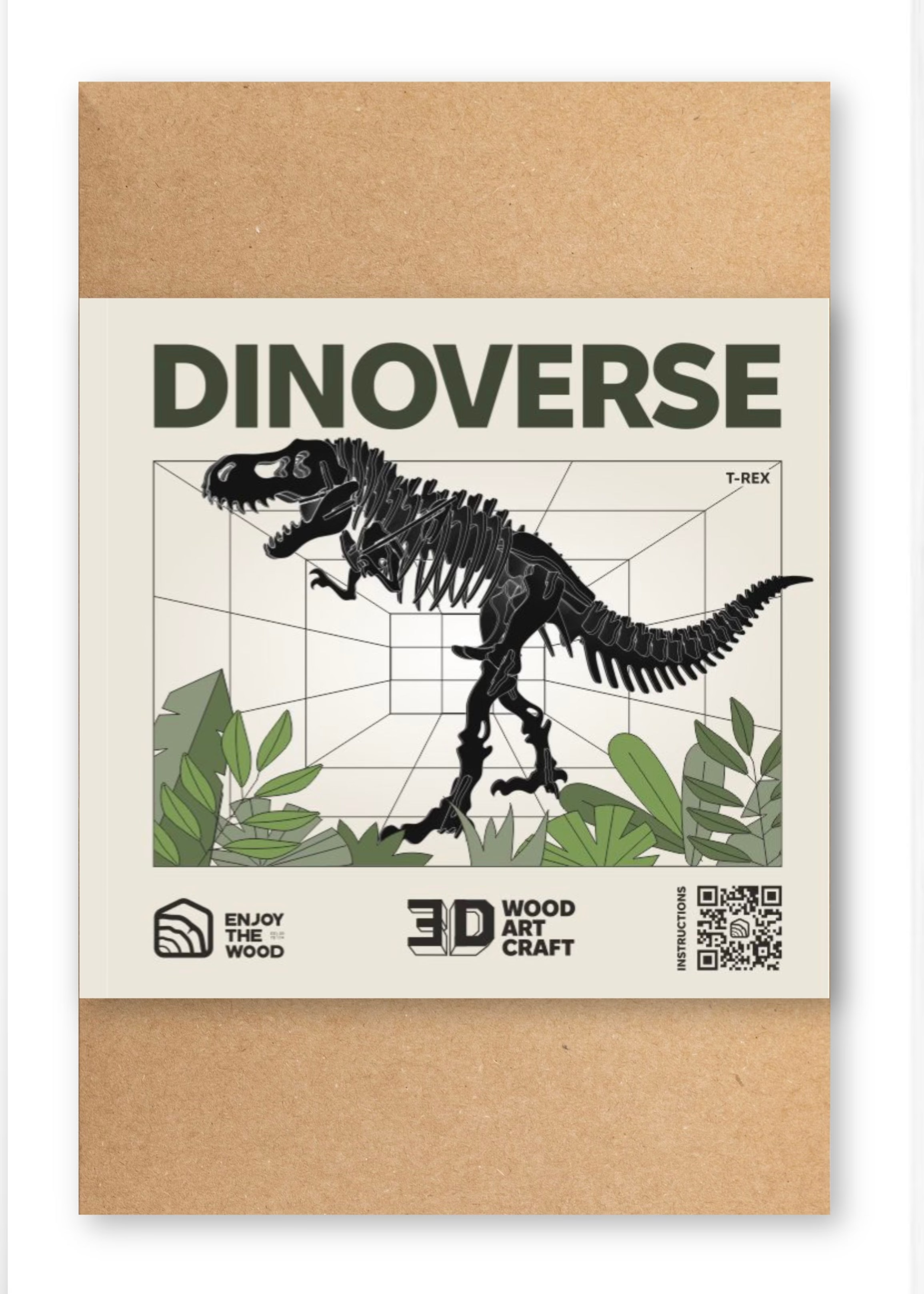 Black 3D Tyrannosaurus Rex DIY Kit