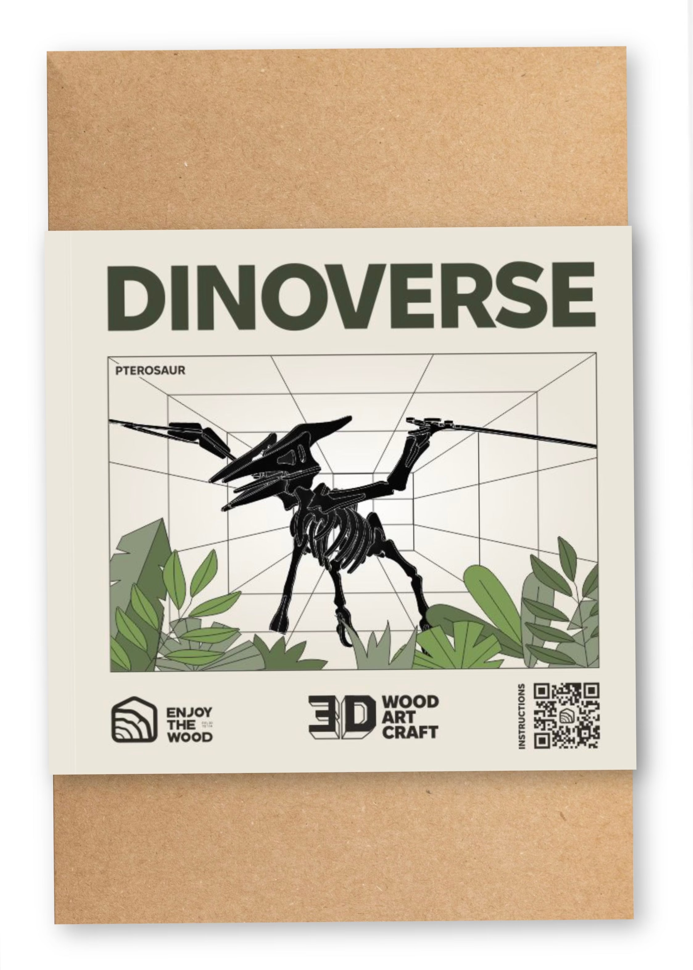 Black 3D Pterosaur DIY Kit