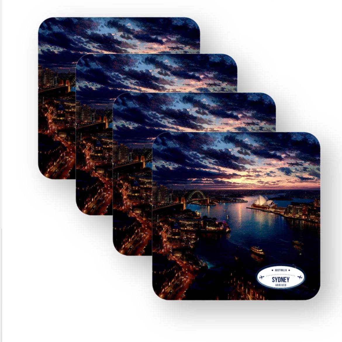 Custom Wooden Coaster. 4 pcs