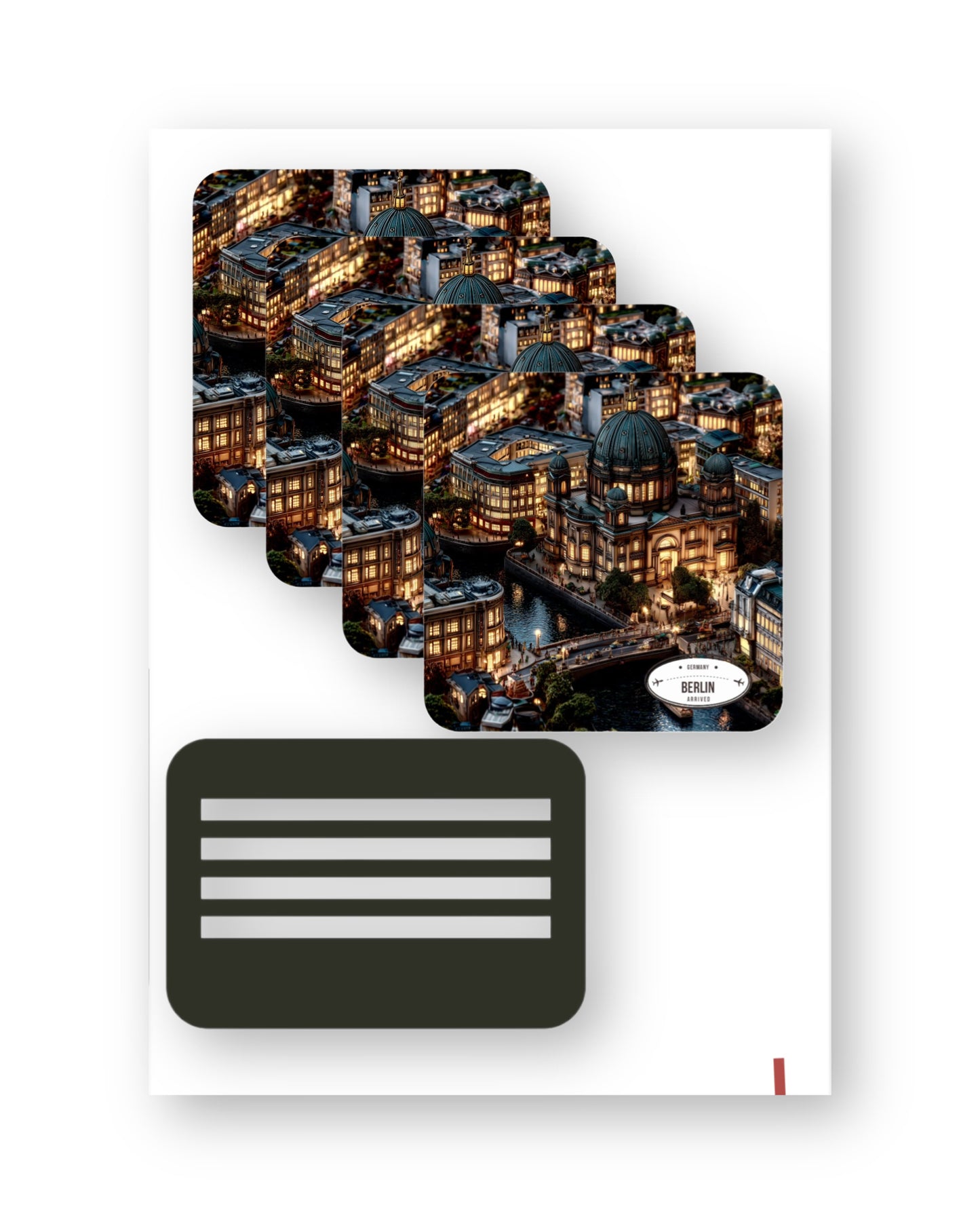 Custom Wooden Coasters with Stand