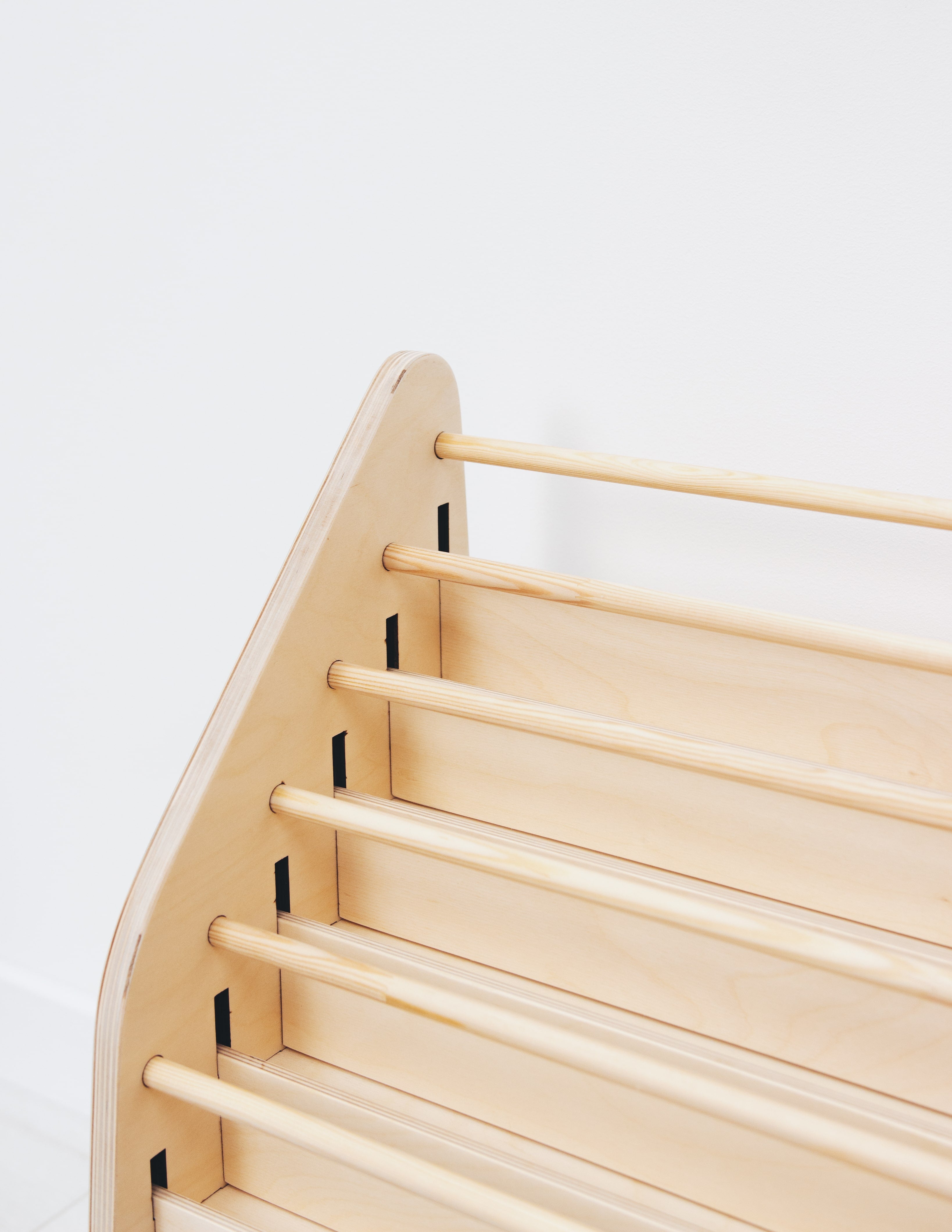 woody shelf for books