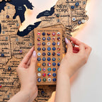 Wooden 3d LED Map of USA - Gold