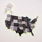 Wooden 3d LED Map of USA - Nordik