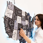 Wooden 3d LED Map of USA - Nordik