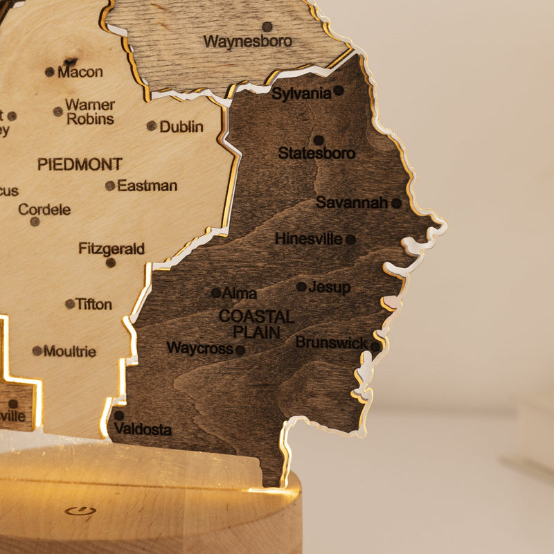 Night Light - Map of Georgia State