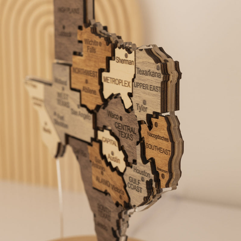 Нічне світло - Карта штату Техас