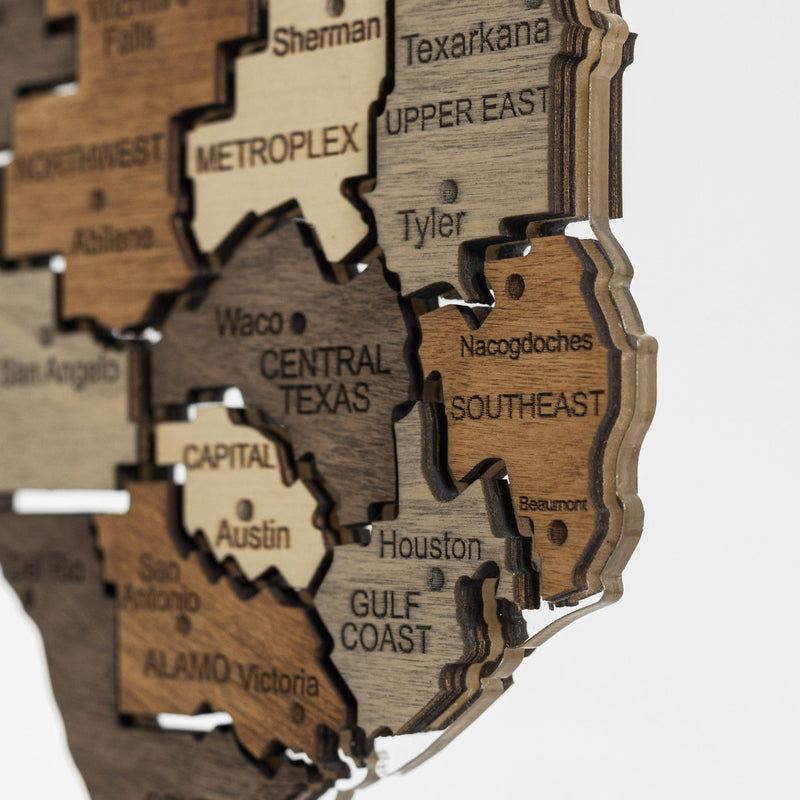 Night Light - Map of  Texas State